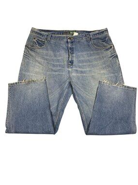 Anchor Blue Original Mens Relaxed Fit Distressed Blue Jeans 42x30 100% Cotton VT